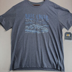 NWT Bass Creek Outfitters by Horizon T-Shirt XL Mens Gray Performance Soft Feel